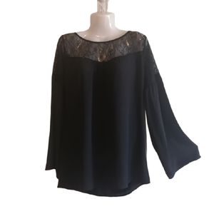 Lyase Black Lace Blouse size sm